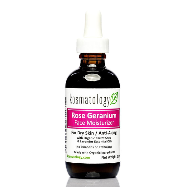 Rose Geranium Organic Facial Moisturizer | Anti-Aging Hydration for Dry & Sensitive Skin
