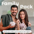 MainBasics Bath Shower Loofah Sponge Pouf - Body Scrubber Exfoliator, Set of 3, Airy Blossom