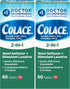 Colace 2-in-1 Stool Softener Plus Stimulant Laxative - Gentle Effective Constipation Relief, Docusate Sodium Plus