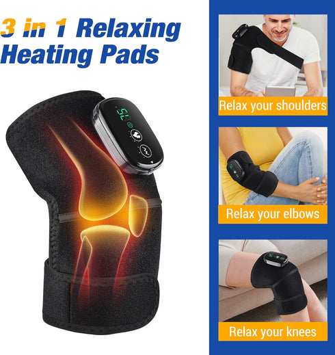 ERHIVORA Knee Massager with Heat and Vibration, Knee Heating Pad for Arthritis with Massage Function