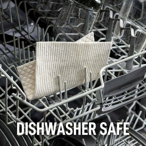 Scotch-Brite Greener Clean Sponge Cloth, Plant-Based Kitchen Cleaning Cloths for Washing Dishes, 2 Cloths