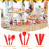 wlilupah 240 Set 80 80 80 Disposable Plastic Cutlery Forks and Spoons and Knifes for Home Office School Party Picnics