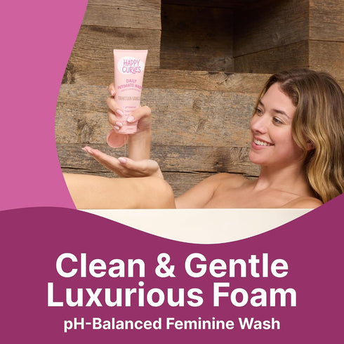 HAPPY CURVES Feminine Wash - pH Balanced Cleanser with Aloe & Vitamin E - Sulfate-Free, Paraben-Free Intimate Care