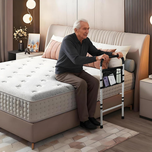 Rackickyer Bed Rails for Elderly Adults Safety,Height Adjustable Bed Assist Rails for Seniors, Non-Slip Bed Side Assist