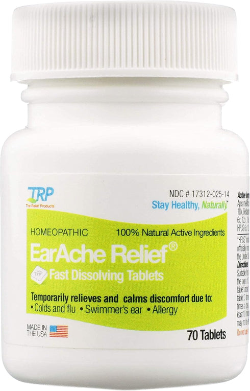 The Relief Products Earache Relief Tablets, 70 Count