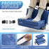 Novabright 2 Pcs Adjustable Footrest High Density Foam Leg Rest with Chair Seatbelt PU Waterproof Leather Foot Support