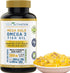 Omega 3 Burpless Max Strength Fish Oil Supplement, 2000 mg with Vitamin E, 120 Small Liquid Softgels
