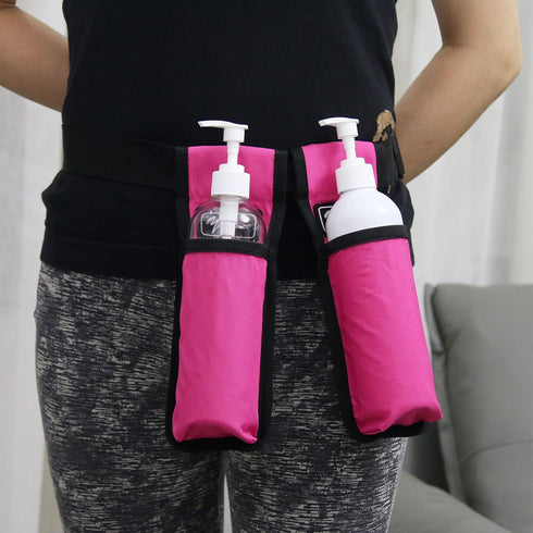 HolsterDb1KD-Rose Massage Bottle Bag Massage Therapist Holster Massage Lotion Holster Massage Oil Red