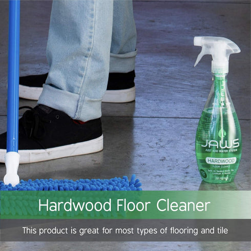 JAWS Cleaners Home Cleaning Kit, Multi-Surface Kitchen, Glass, Shower, Hardwood Floor, 2 Refill Pods Included