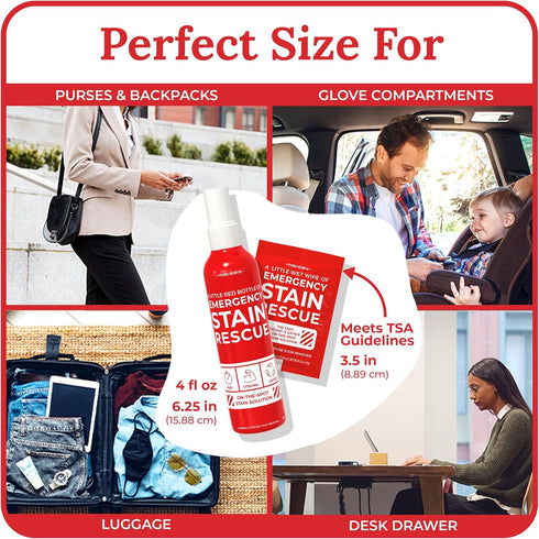 Emergency Stain Rescue Remover Spray, 4oz Laundry Stain Remover for Clothes and Upholstery