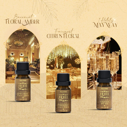 Set, 100ml SALKING Essential Oil Diffuser with Luxury Hotel Fragrance Oil Small Ultrasonic Aromatherapy Diffuser, Auto