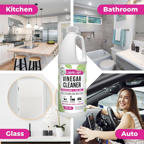 Mighty Mint Vinegar Cleaner, Non-Toxic All-Purpose Household Cleaning with Natural Mint Scent, 32oz