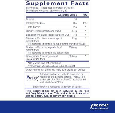 Pure Encapsulations Poly-Prebiotic Powder, 4.9 Ounces, Targets Akkermansia Muciniphila to Support GI Barrier Function