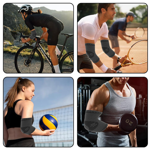 Elbow Brace Compression Support Sleeve for Tendonitis, Arm Pain Relief for Women and Men during Workouts