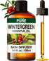 Set Set 2X 4 Oz Wintergreen Essential Oil for Diffuse & Clove Essential Oil for Diffuser - Aromatherapy Grade Essential