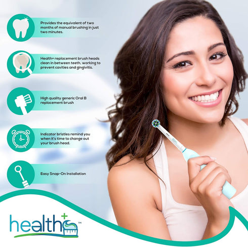 Compatible Oral B Braun Criss-Cross Replacement Heads for Electric Toothbrushes, 8-Pack