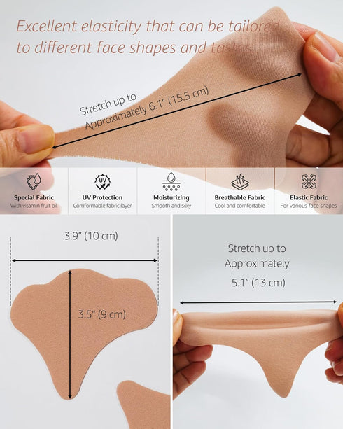 SHIONLE 4 Pack Sun Protection Under Eye & Cheek Patch, UV Block Sheet with Moisturizer for All Skin