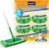 KEEPOW 4 Pack Reusable Wet Pads Refills for Swiffer Sweeper Mop, Microfiber Wet Mopping Cloths, Dry Sweeping Cloths for