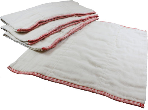 OsoCozy Better Fit Unbleached Prefold Cloth Diapers -100% Cotton, Gauze Weave, Sized
