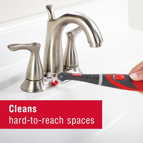 Rubbermaid Reveal Power Scrubber with Multi-Purpose & Grout Head, Cordless Electric Battery Powered Scrub Brush, Water