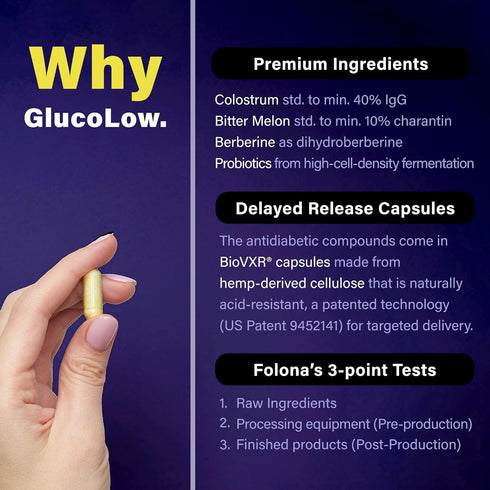 Immunity 90 Blood Sugar Support Colostrum Supplement w/ Bitter Melon, Probiotics Blend w/ Akkermansia & Prebiotic