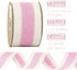 MEEDEE Pink White Stripe Wired Ribbon Pink Striped Ribbon 2.5 Inch Baby Pink Burlap Ribbon with Ivory Stripes Edge Light Pink Wired Ribbon for Wreaths Garland Lantern Mailbox Topper Bow (10 Yards) by MEEDEE