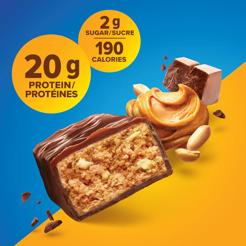 Pure Protein Bars, Gluten Free, Chocolate Peanut Butter, 50g, 6 Count, Imported from Canada