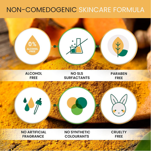 Turmeric Body Scrub - Handmade Natural Scrub for Body, Face, Hand, and Foot, Suitable for All Skin Types (7.8oz)