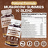 Yikecao Gummies 10 60 Count Mushroom for Adults, Blend Mushroom Supplement with Lions Mane, Cordyceps, Reishi, Chaga