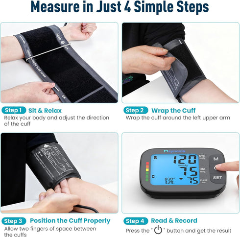 Maynovia 260 Blood Pressure Monitor for Upper Arm, Automatic Blood Pressure Cuff for Home Use, Blood Pressure Machine