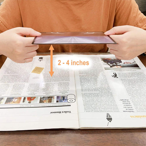 MAGDEPO 2 Pack Magnifying Sheet, 3X PVC Page Magnifier B6 Size with 2 Card Size Magnifier Lens