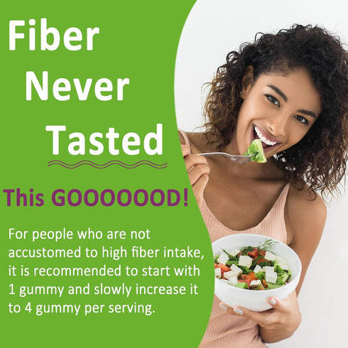 Fiber Gummies 10g Prebiotic Fiber Supplement, Sugar Free, Probiotics & 100mg Betaine for Digestive Health, 120ct