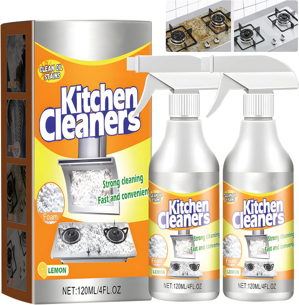 Vizela 2PCS Kitchen foam Cleaner, Stubborn Stains Cleaner, Domestic Cooktops, All-purpose Kitchen Pots