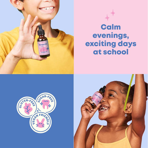 Magnesium Citrate Liquid, 30 Servings - Sugar & Gluten Free Magnesium for Kids with Chamomile, Passion Flower