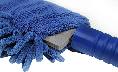 Handheld Reusable Microfiber Flex Duster, Bendable Dust Cleaner for Hard-to-Reach Areas, Machine Washable, 20”, Blue