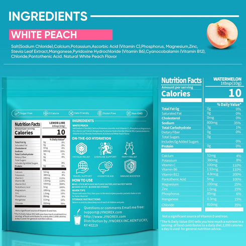Packets 10.5OZ (30 (Pack 1), Electrolytes Powder Sugar Free, Electrolyte Drink Mix with Lemon Lime Watermelon Peach