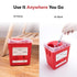 Alcedo Sharps Container, 2 Quart (3-Pack), Biohazard Needle and Syringe Disposal, Medical Grade