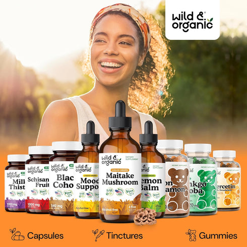 Immune 4 oz Wild & Organic Maitake Mushroom Tincture - Support Supplement - Liquid Maitake Mushroom Extract - Vegan