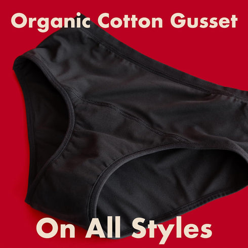 High Waist Reusable Period Panties for Medium Flow - Leak Resistant & Absorbent