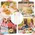 150 Pcs Pink Plastic Silverware Set, Disposable Plastic Flatware, Includes 50 Forks, 50 Spoons, 50 Knives for Birthday