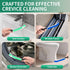 Prelady 6-Pack Hard Bristle Crevice Cleaning Brush, Best Tool for Cleaning Grout, Gaps, and Sink, Home Cleaning