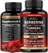 Berberine with Ceylon Cinnamon 10000 mg - 15-in-1 Supplement for Heart Support, Metabolism & Energy, 60 Capsules