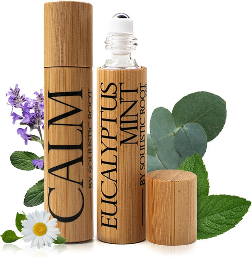 Soulistic Root Calm Essential Oil Chamomile & Clary Sage + Breathe Eucalyptus