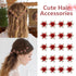 YISSION 20Pcs Mini Rose Flower Hair Clips - Cute Rhinestone Hair Pins Small Decorative Hair Clips for Girls Women