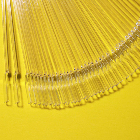 Nail Swatch Sticks with Ring - 100pcs Transparent Nail Color Display and Nail Art Supplies