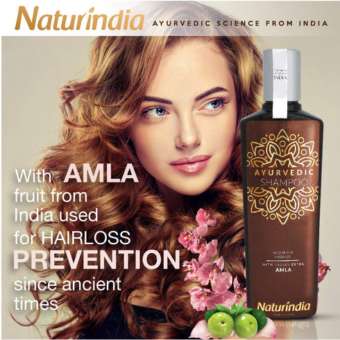 Ayurvedic Organic Shampoo for Hair Growth - Amla Indian Vitalize Formula with Vitamin C & B-Complex for Women