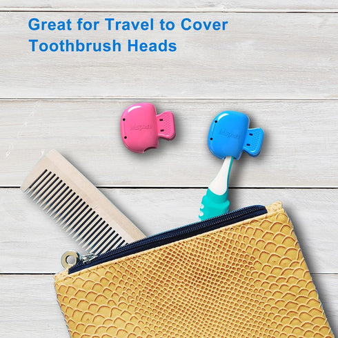 Mspan Toothbrush Protector Clip Pod, Compatible with Oral-B Philips Colgate for Manual & Electric Toothbrush - 2 Packs
