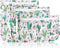 TSA Approved Toiletry Bag Set of 3 Clear Travel Quart Size Zipper Pouches, Waterproof Makeup Bag for Toiletries, Cacti A
