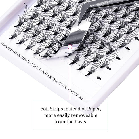 Premade Fans Eyelash Extensions 10D 0.07 D Curl, 15mm Volume Lash Extensions, Short Stem Premade Lash Fans Supplies