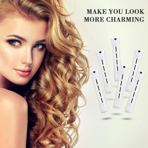 WILLBOND 36 Pieces Cold Wave Rod Hair Perm Rods with Steel Rat Tail Comb for Hairdressing Styling